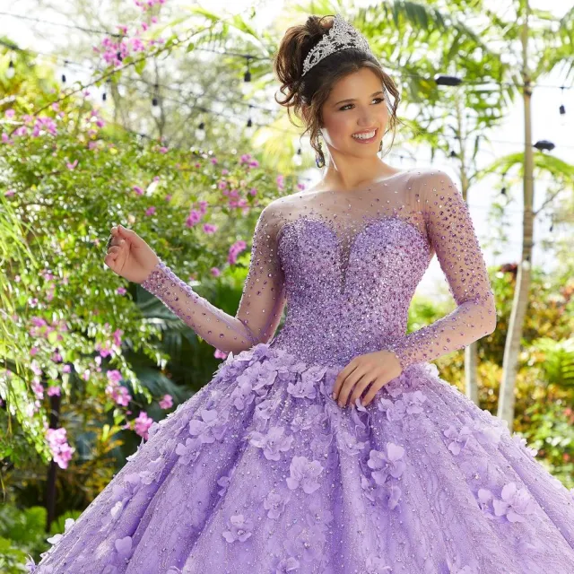 Elegancia Formal wear purple quinceanera dress