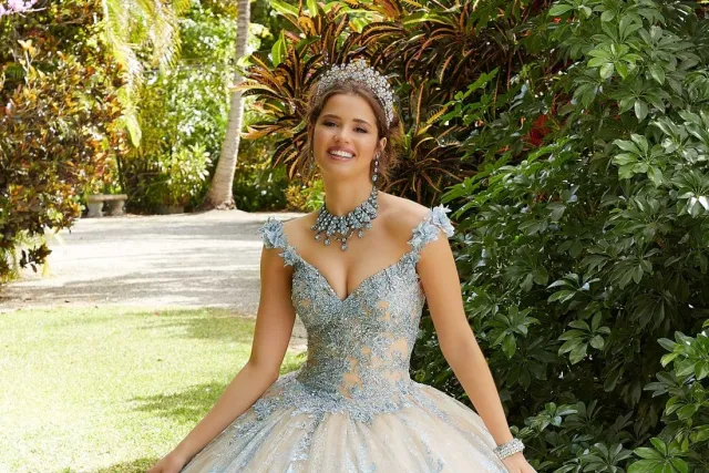 elegancia formal wear light blue quinceanera dress