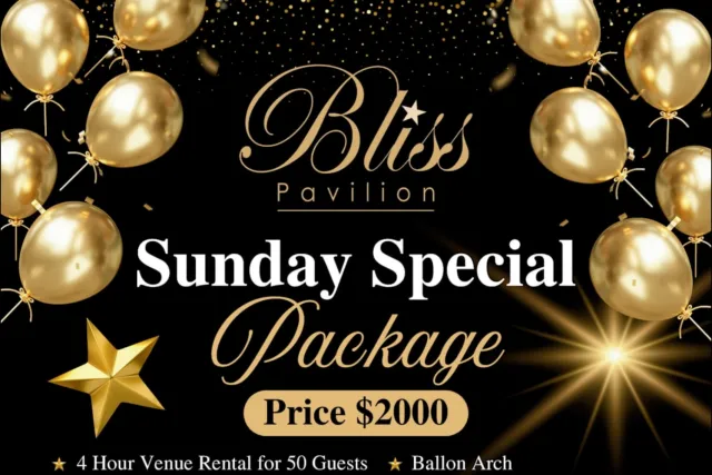 bliss pavilion sunday special package discount