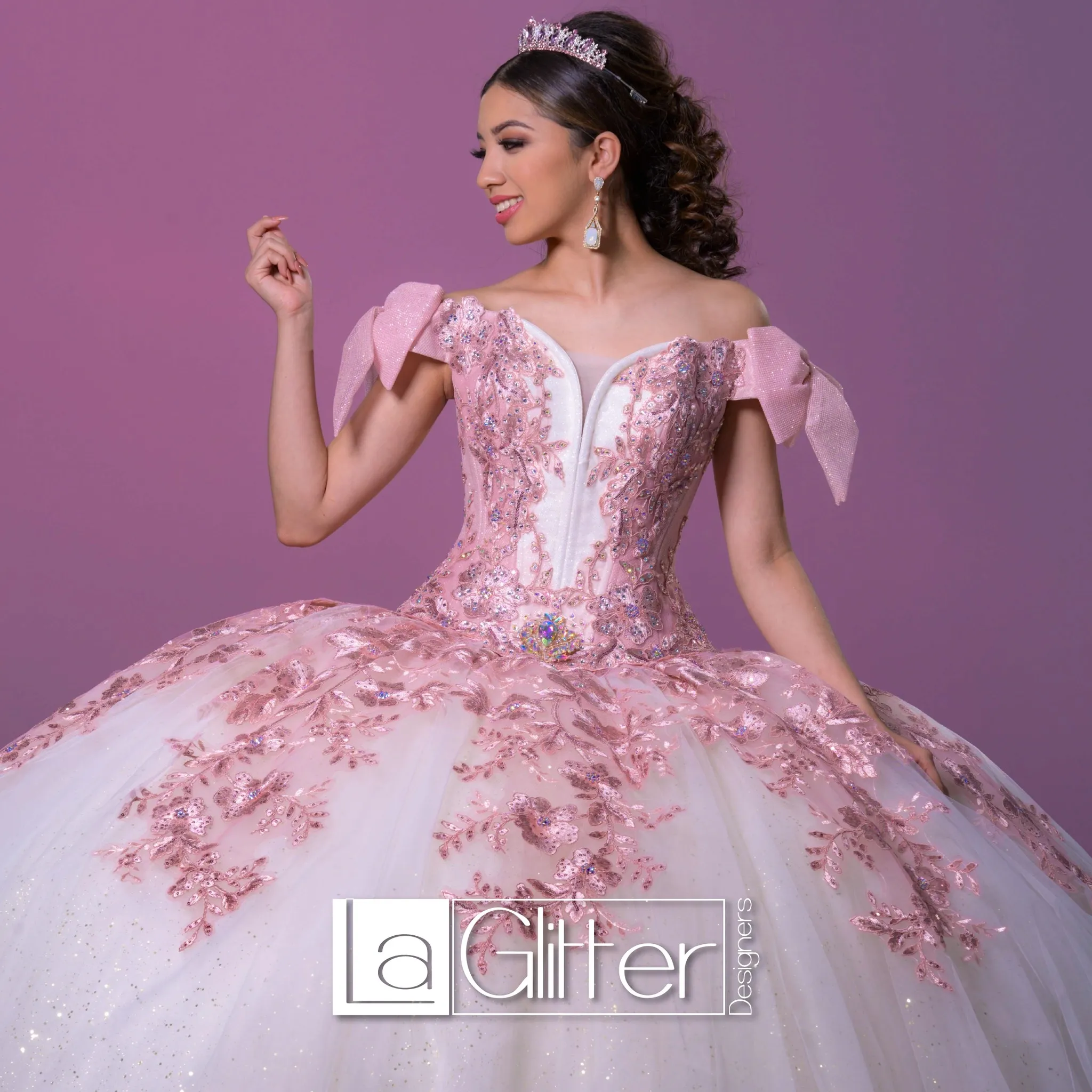 la glitter quinceanera dresses